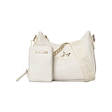 Borsa a Spalla in Pelle Vegana Panna