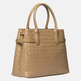 Borsa a Mano in Pelle Vegana Marrone Scuro