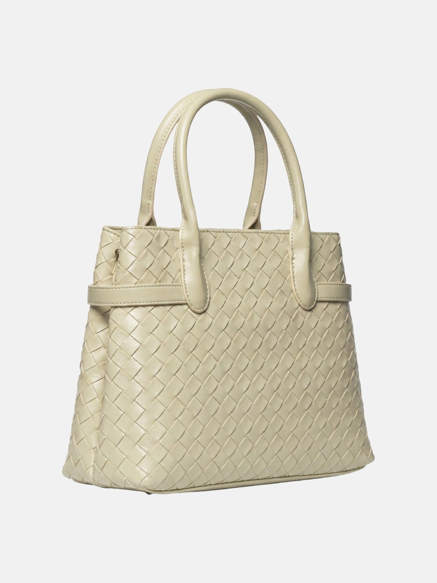 Borsa a Mano in Pelle Vegana Verde Chiaro