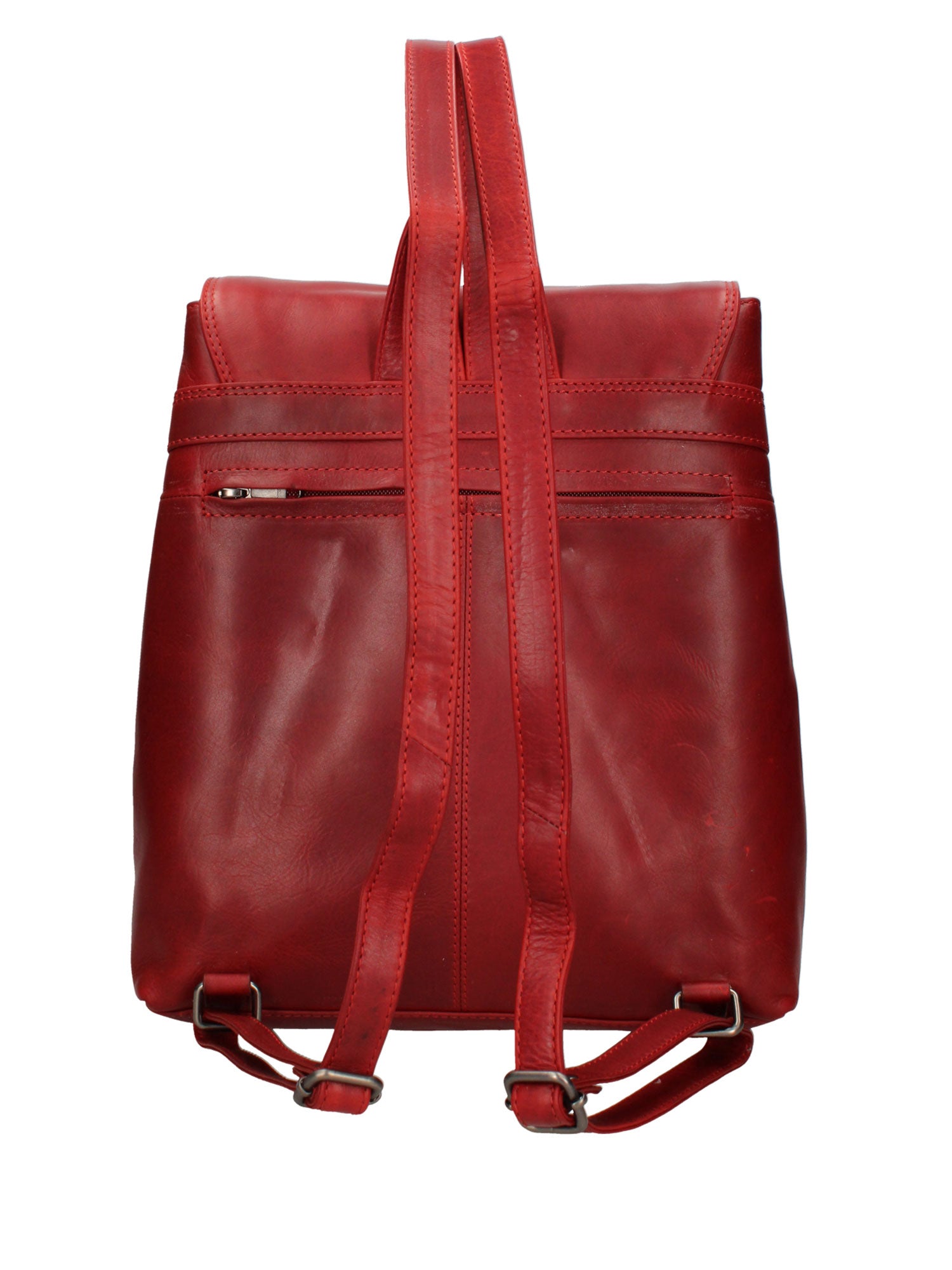 Zaino in Vera Pelle Rosso