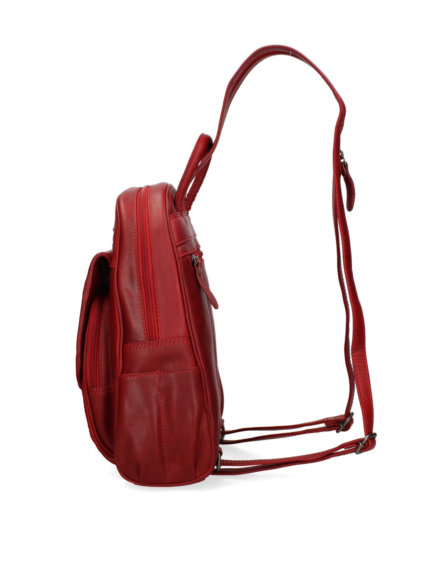 Zaino in Vera Pelle Rosso