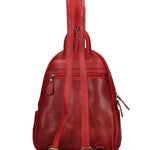 Zaino in Vera Pelle Rosso