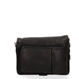 Borsa a Tracolla in Vera Pelle Nero