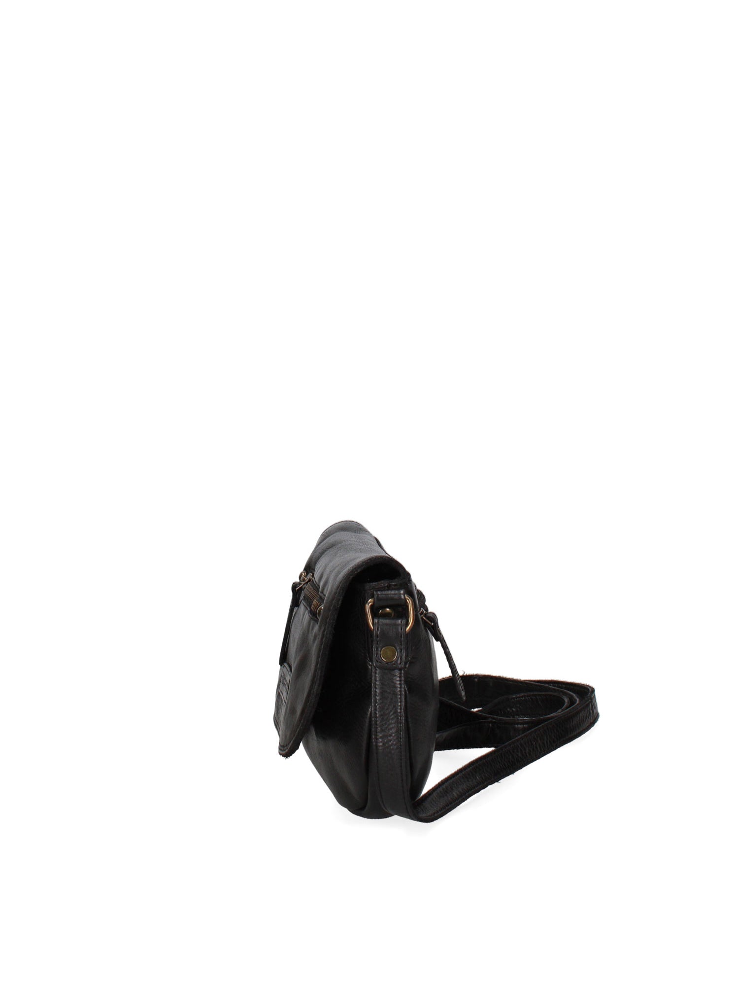 Borsa a Tracolla in Vera Pelle Nero