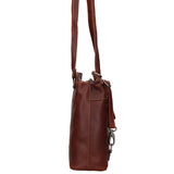 Borsa a Spalla Convertibile in Zaino in Vera Pelle Beige