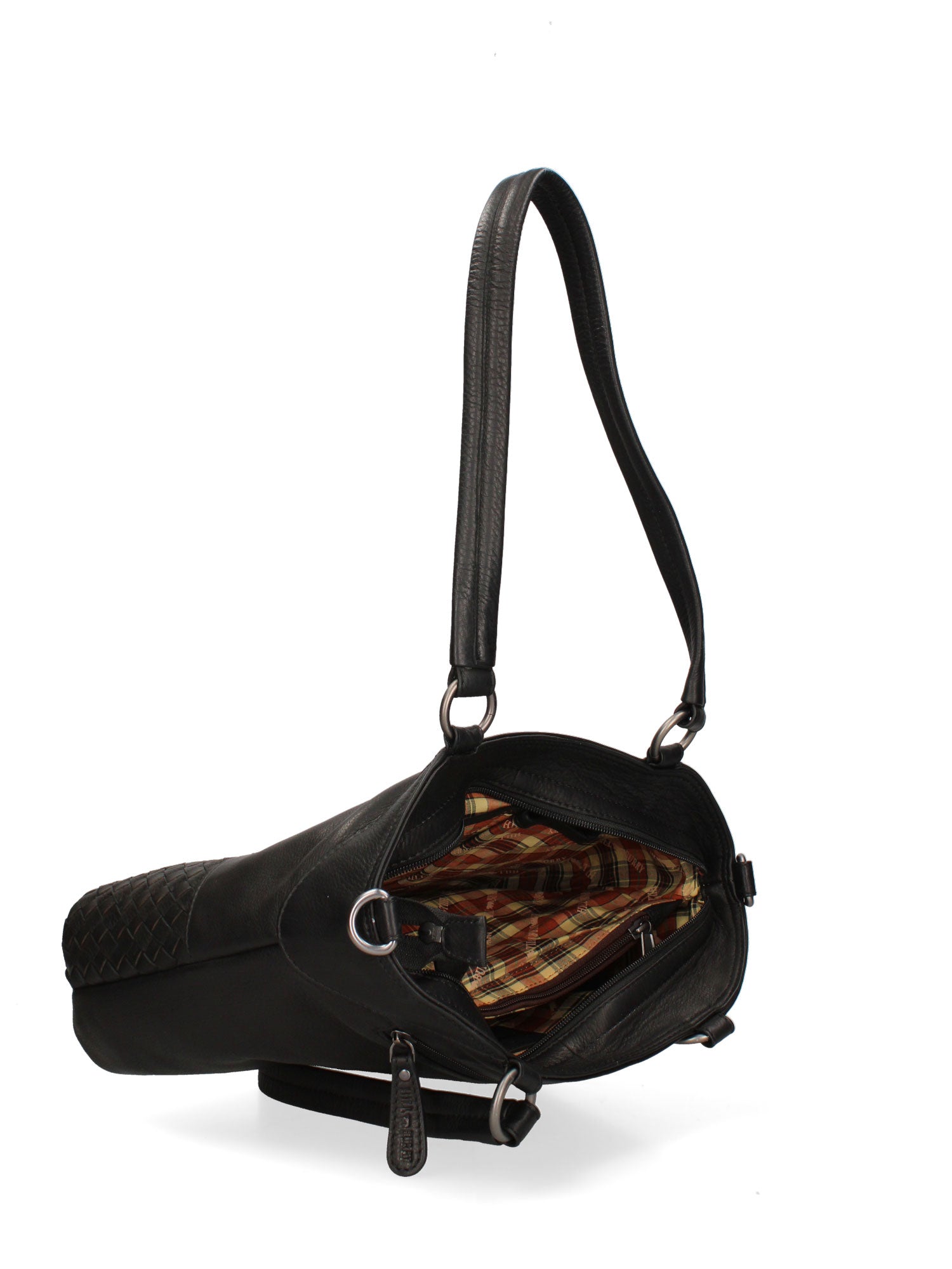 Borsa a Spalla in Vera Pelle Nero