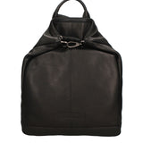Borsa a Mano Convertibile in Zaino in Vera Pelle Nero