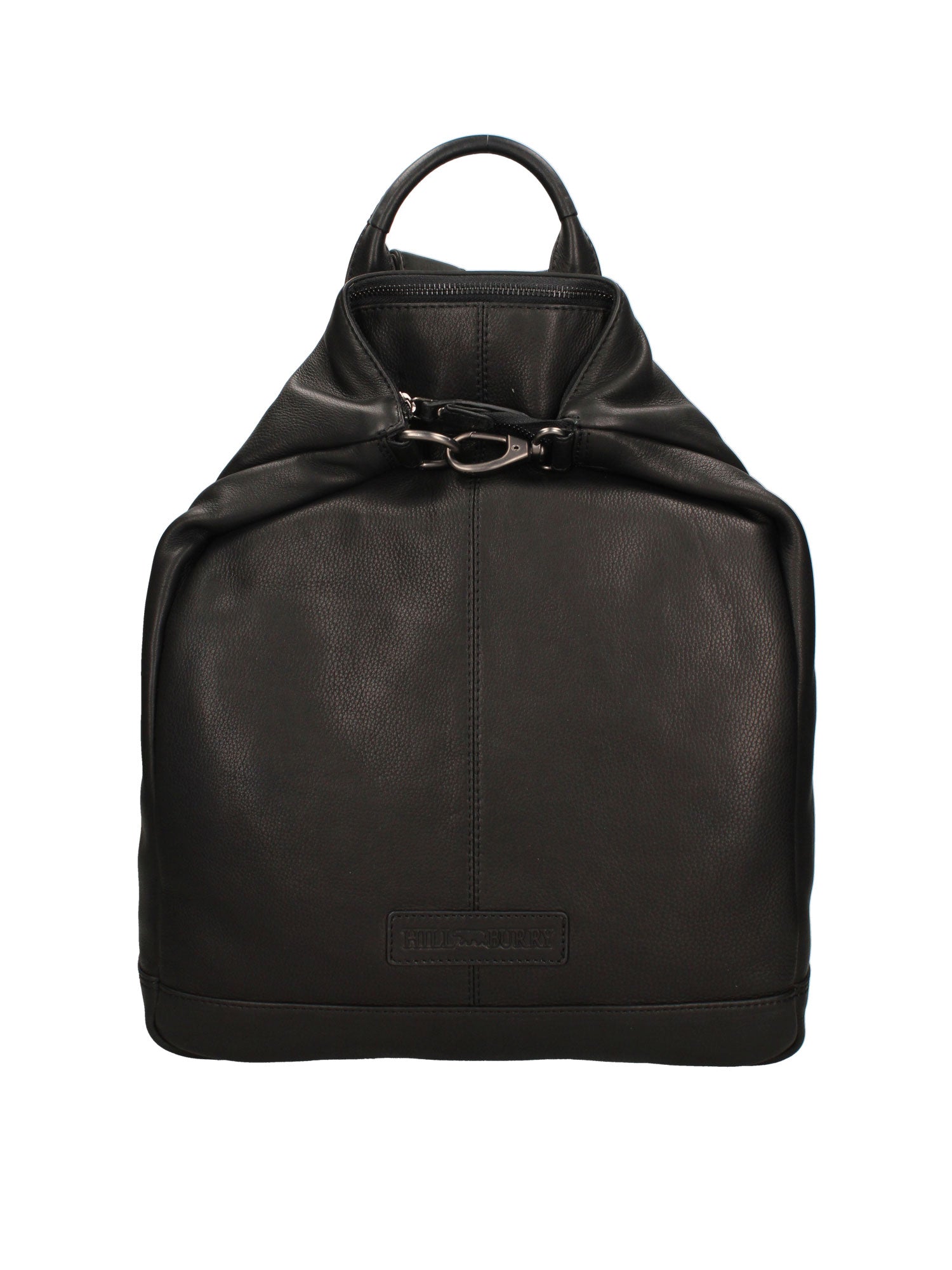 Borsa a Mano Convertibile in Zaino in Vera Pelle Nero