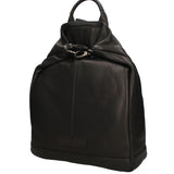 Borsa a Mano Convertibile in Zaino in Vera Pelle Nero