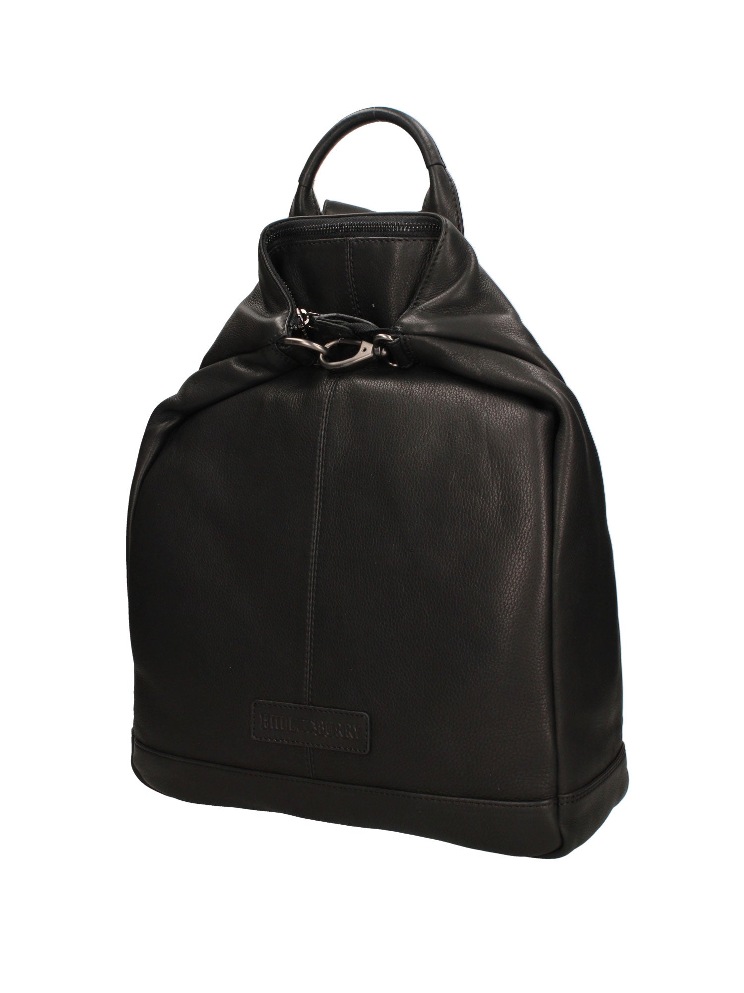 Borsa a Mano Convertibile in Zaino in Vera Pelle Nero