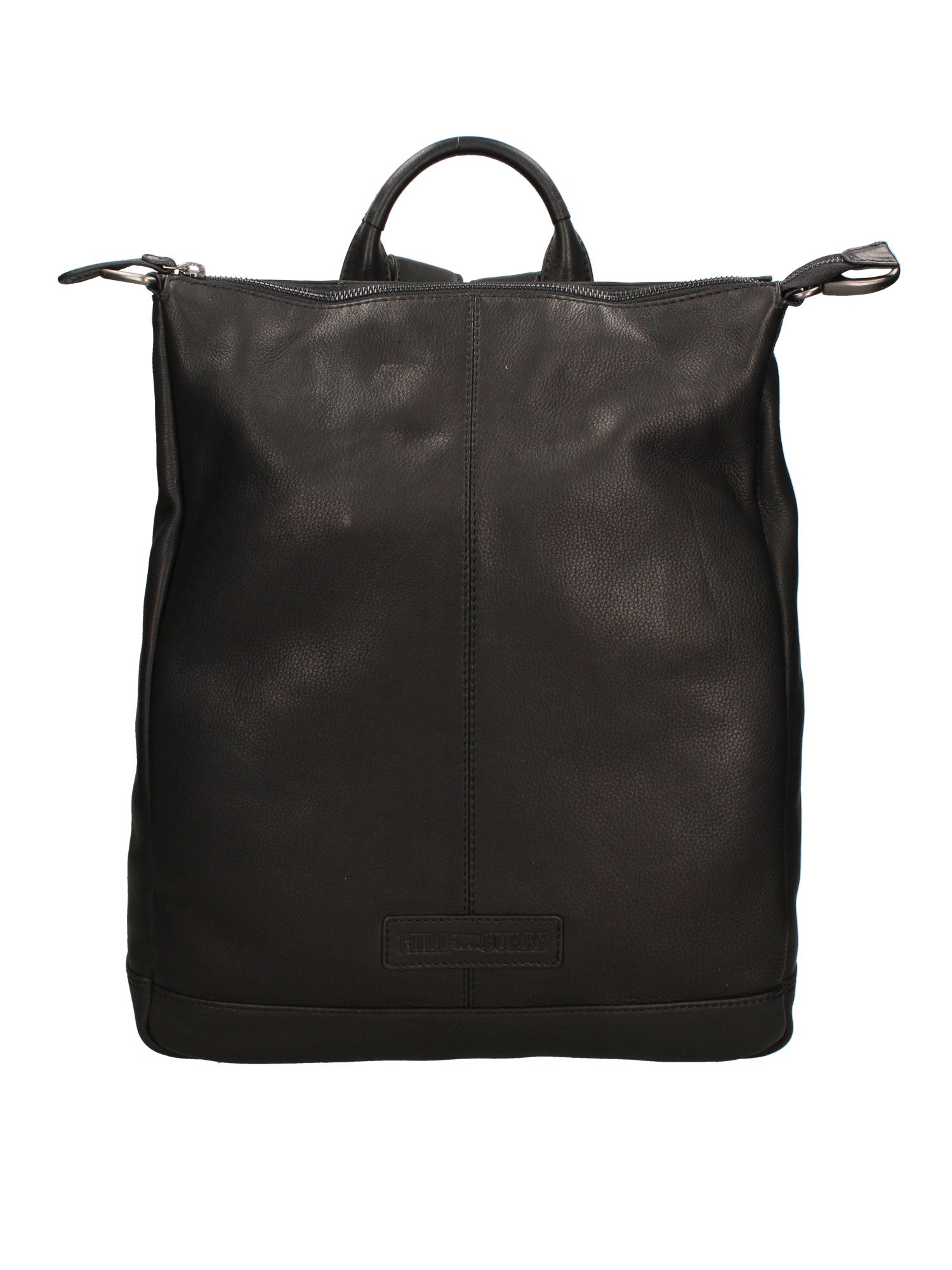 Borsa a Mano Convertibile in Zaino in Vera Pelle Nero