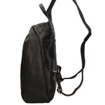Borsa a Mano Convertibile in Zaino in Vera Pelle Nero