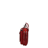 Borsa da Cintura in Vera Pelle Rosso