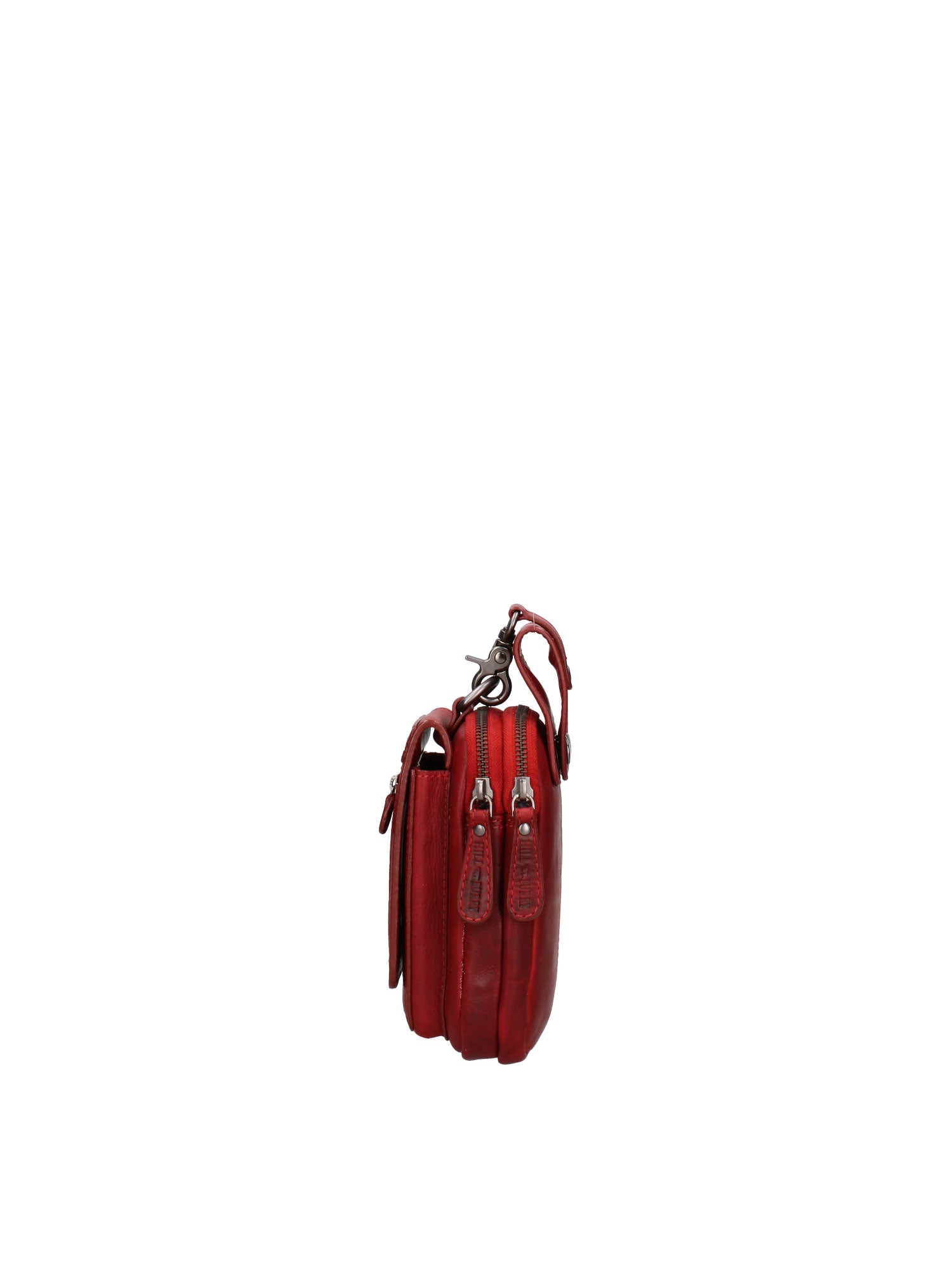 Borsa da Cintura in Vera Pelle Rosso