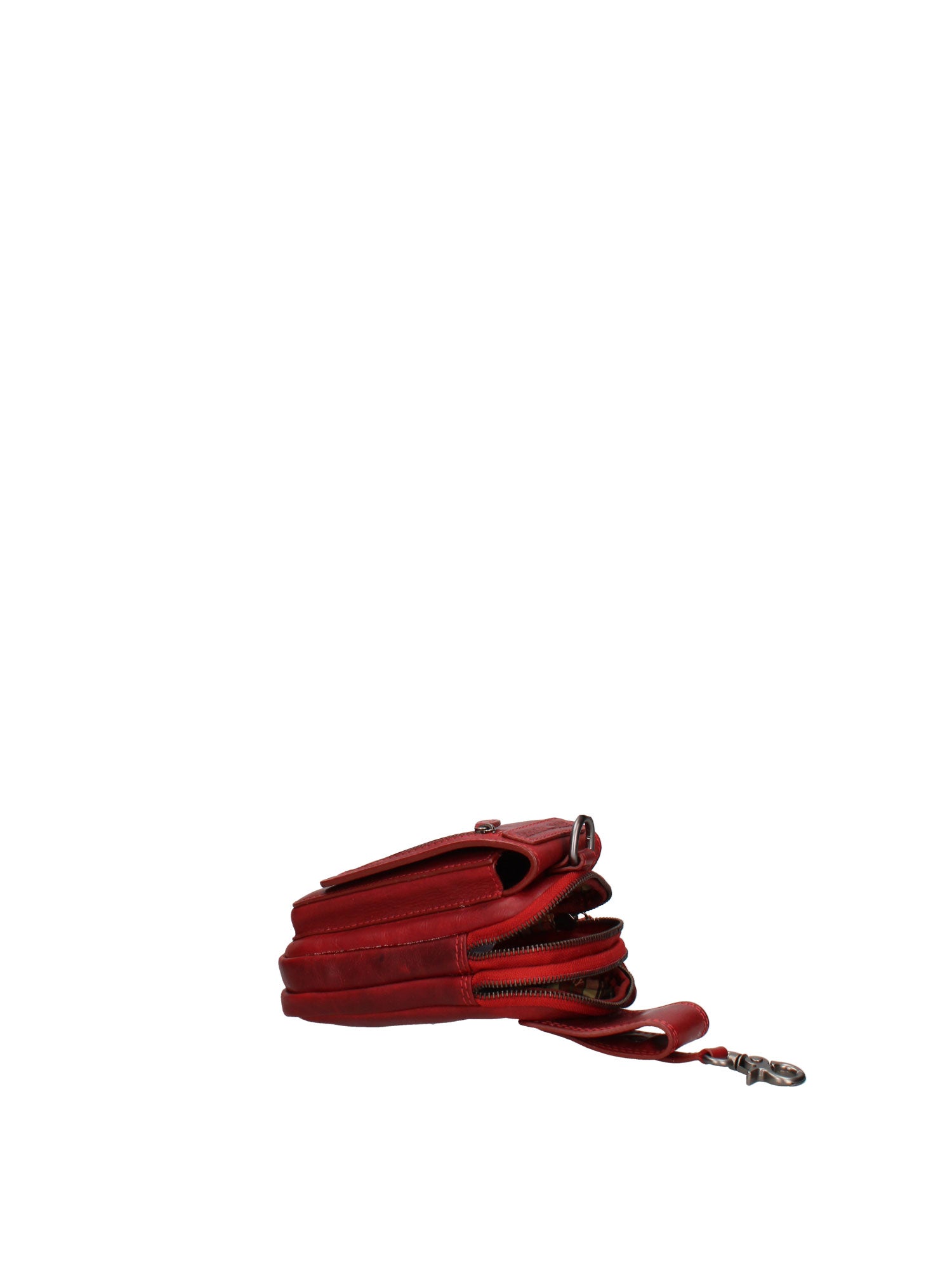 Borsa da Cintura in Vera Pelle Rosso