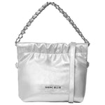 Borsa a Spalla in Pelle Vegana Argento