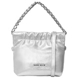 Borsa a Spalla in Pelle Vegana Argento