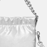 Borsa a Spalla in Pelle Vegana Argento