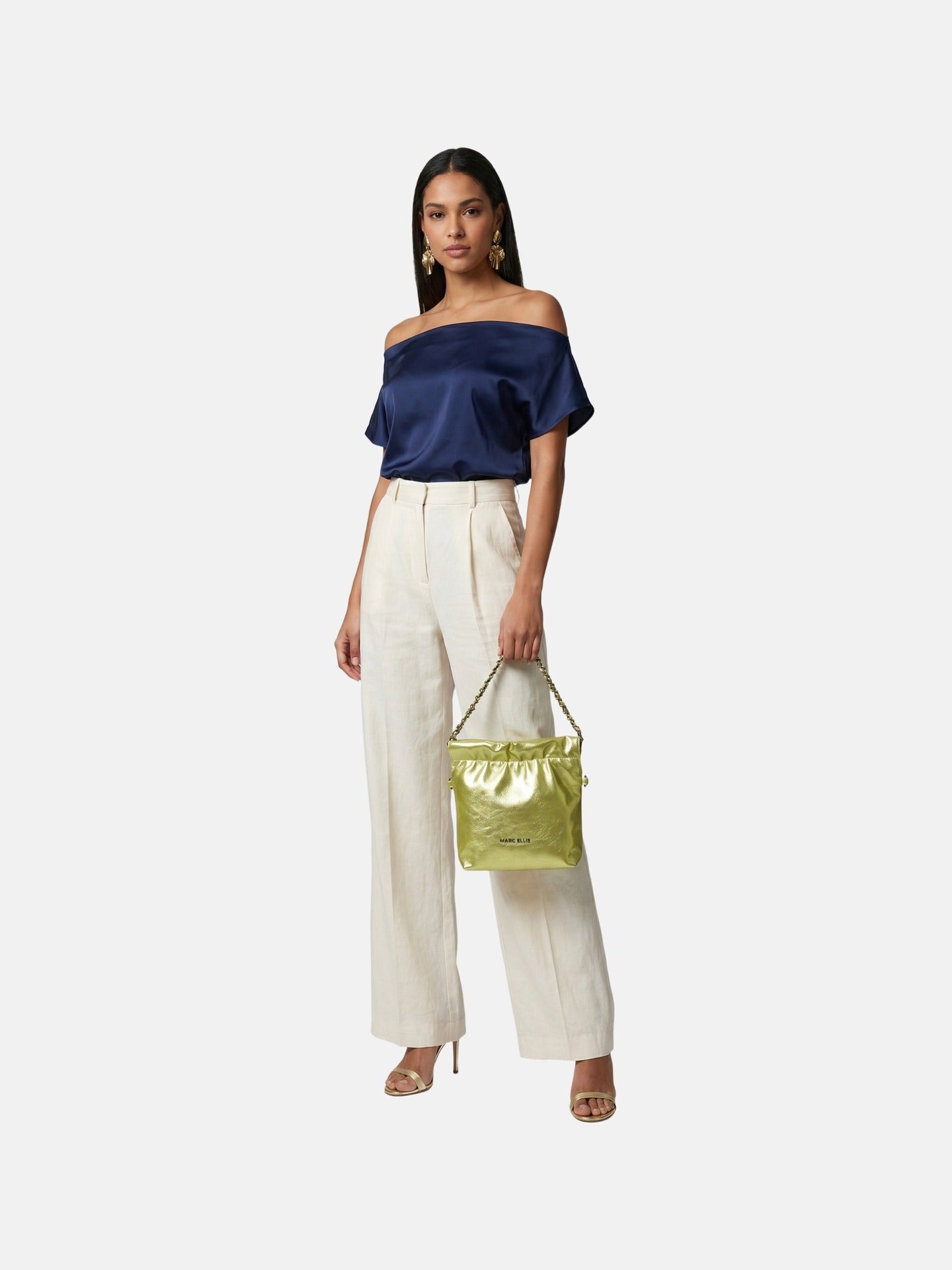 Borsa a Spalla in Pelle Vegana Verde Chiaro