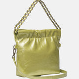 Borsa a Spalla in Pelle Vegana Verde Chiaro