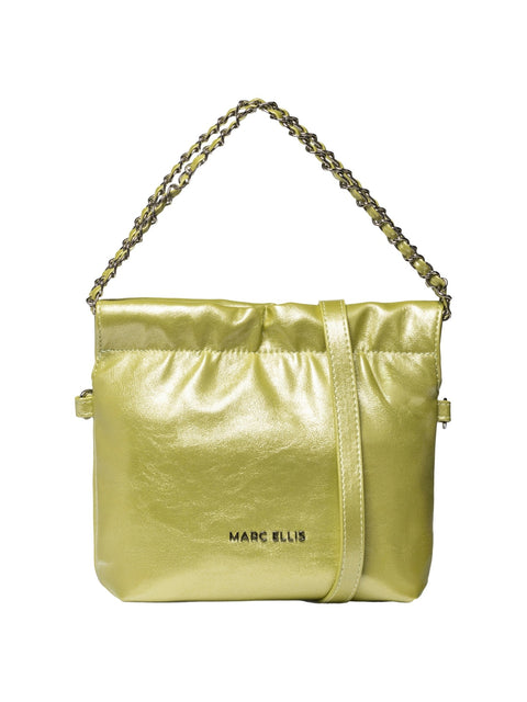 Borsa a Spalla in Pelle Vegana Verde Chiaro