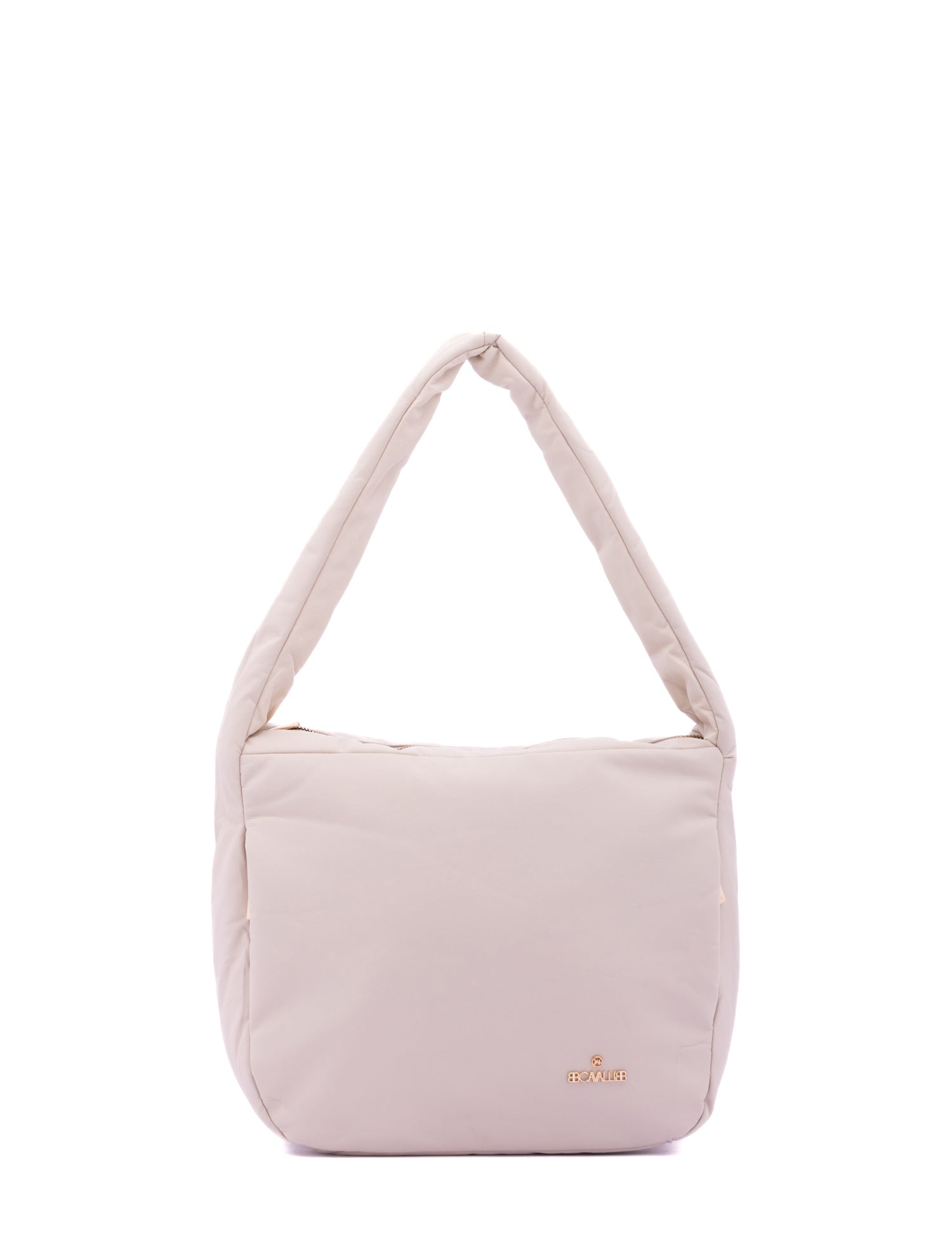Borsa a Spalla in 100% Textile Beige