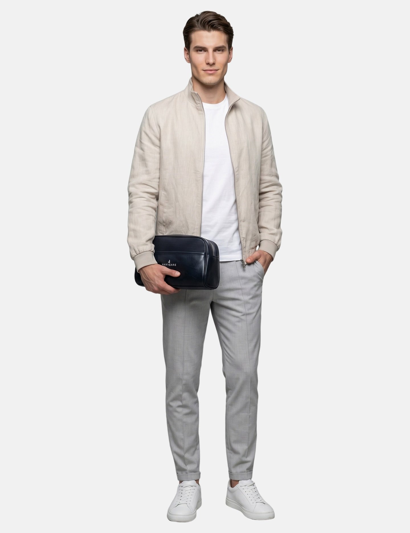 Pochette Uomo in Poliestere Blu
