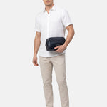 Pochette Uomo in Poliestere Nero