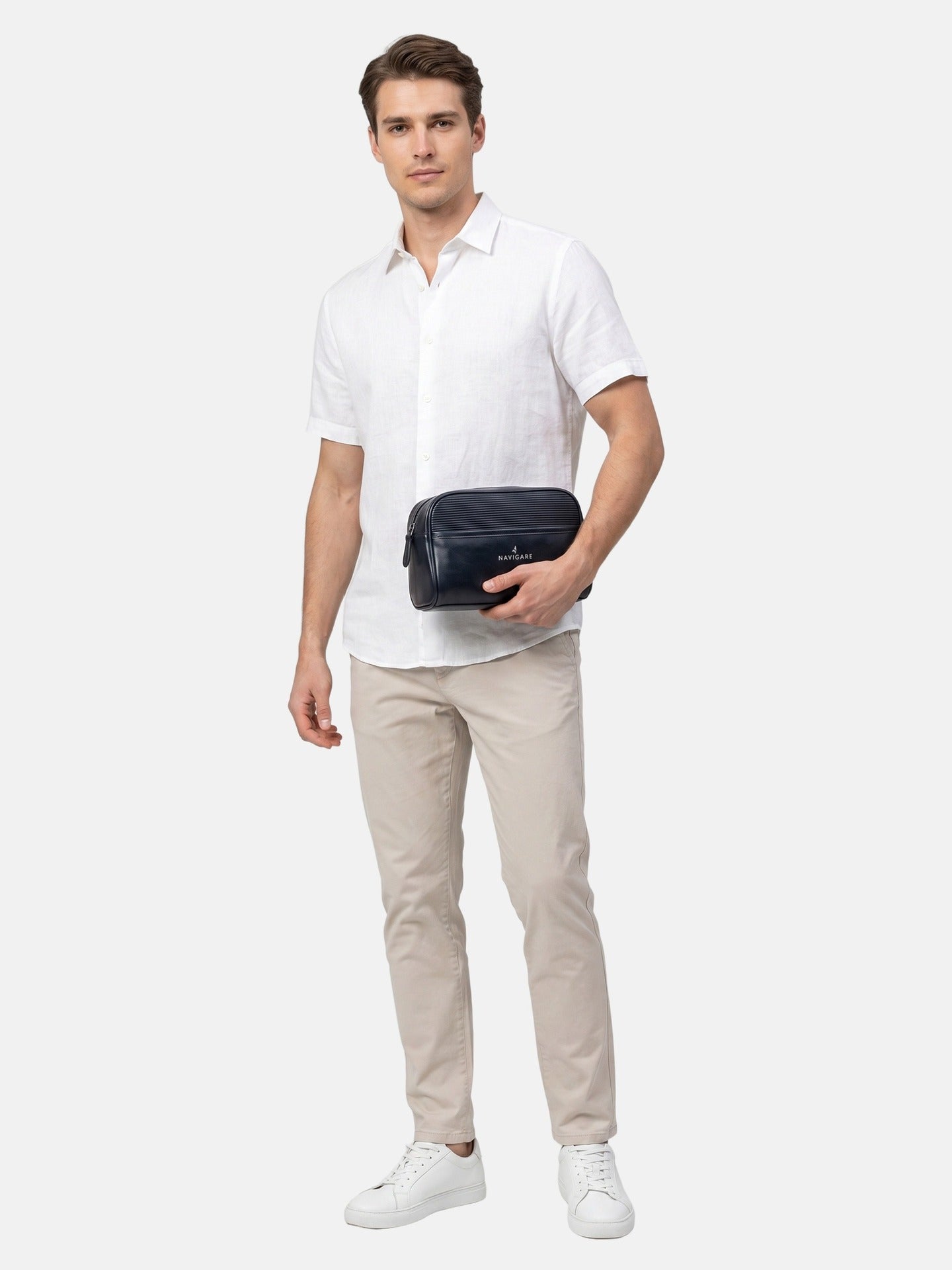 Pochette Uomo in Poliestere Nero