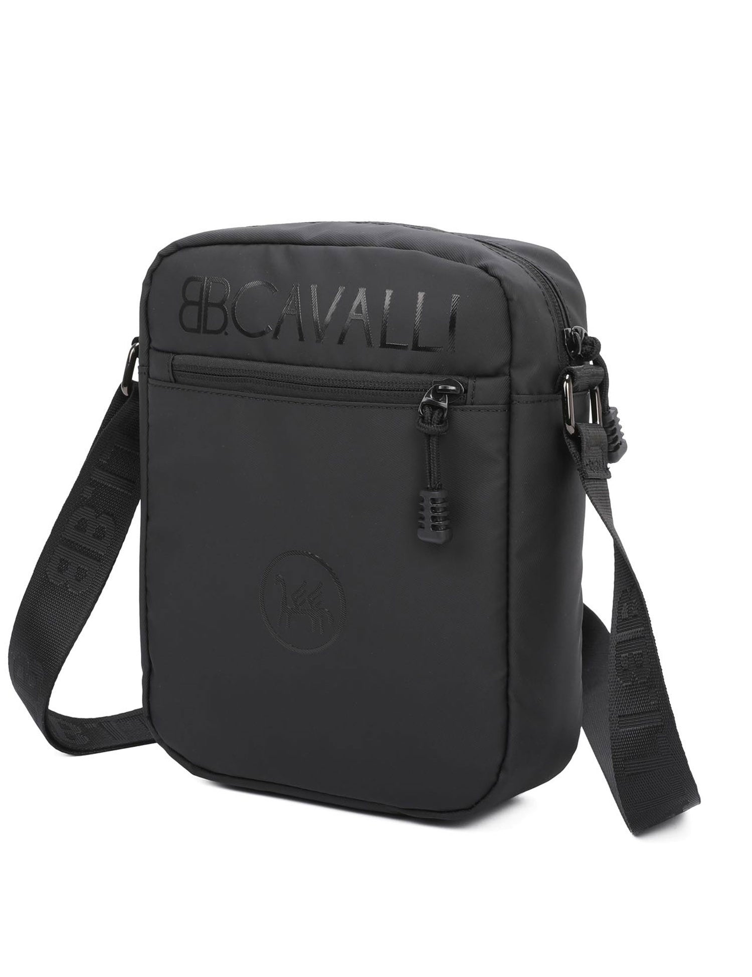 Borsa a tracolla uomo Pelle vegana 100% PU BC1054-BLACK B Cavalli