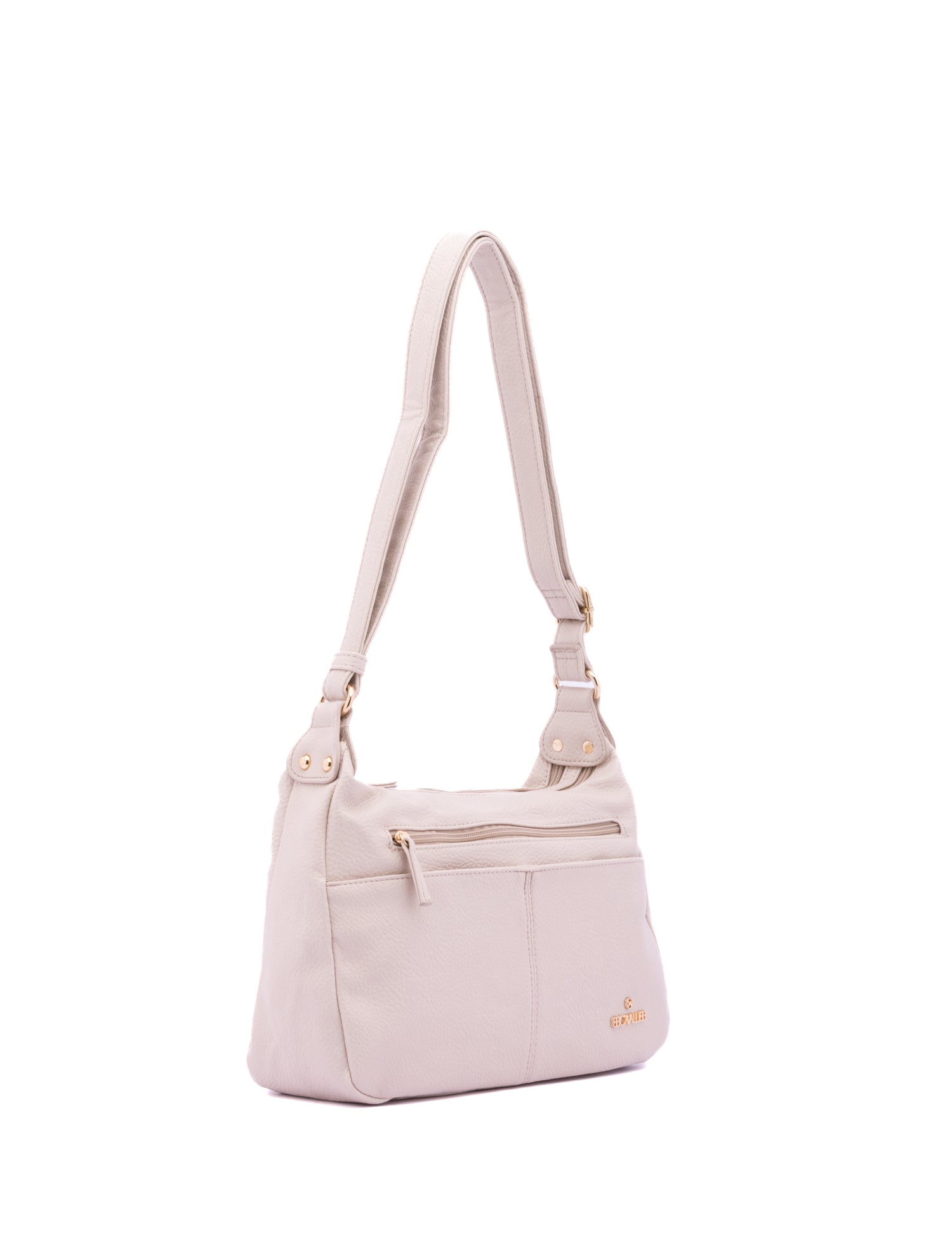Borsa a Tracolla in Pelle Vegana Beige