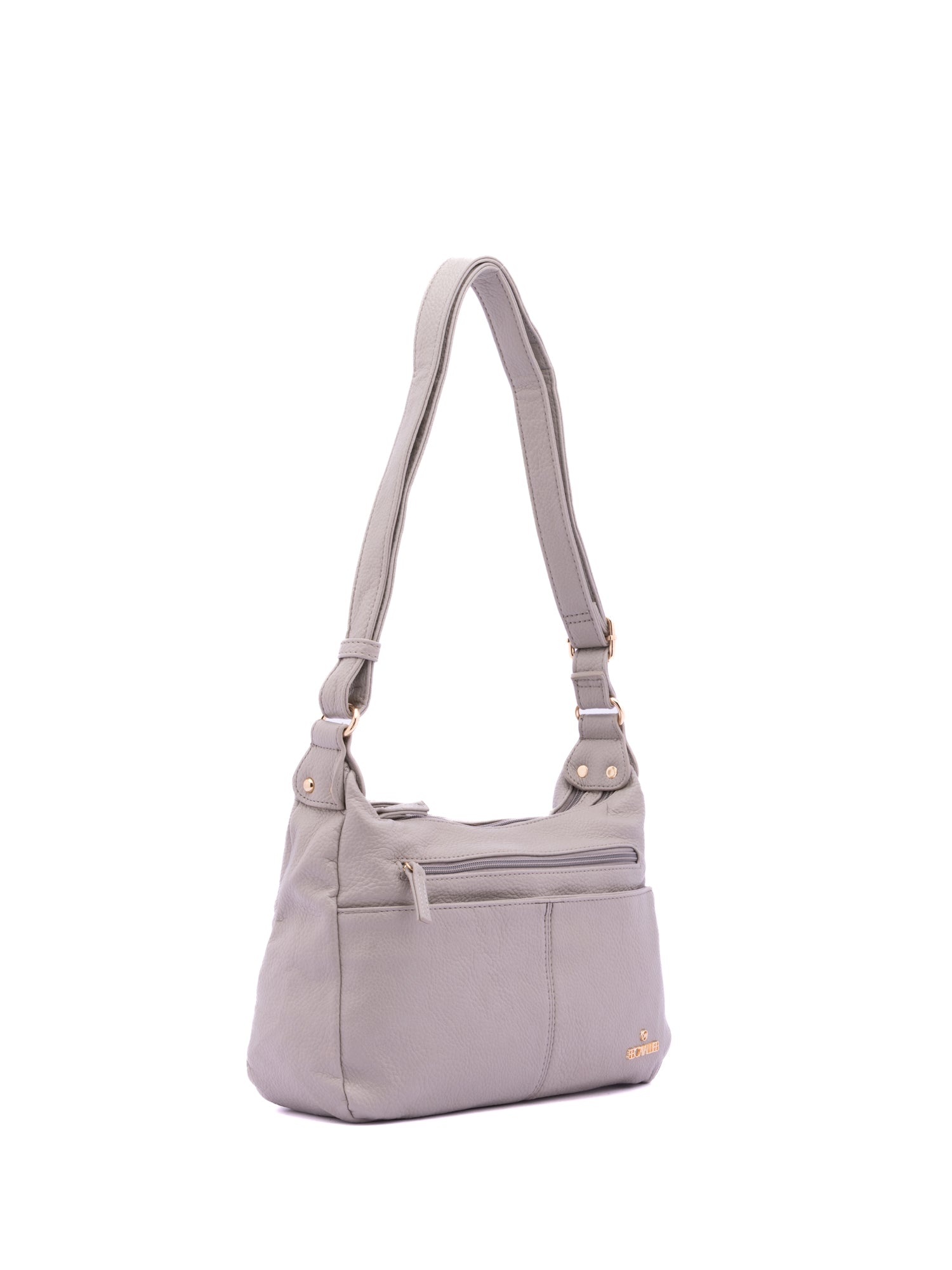 Borsa a Tracolla in Pelle Vegana Grigio