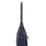 Borsa a Spalla in Pelle Vegana Blu