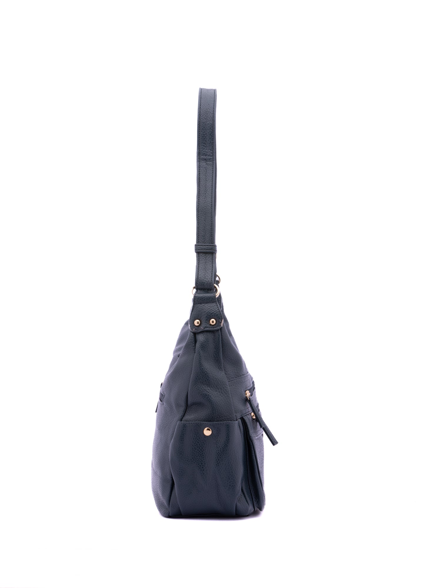 Borsa a Spalla in Pelle Vegana Blu