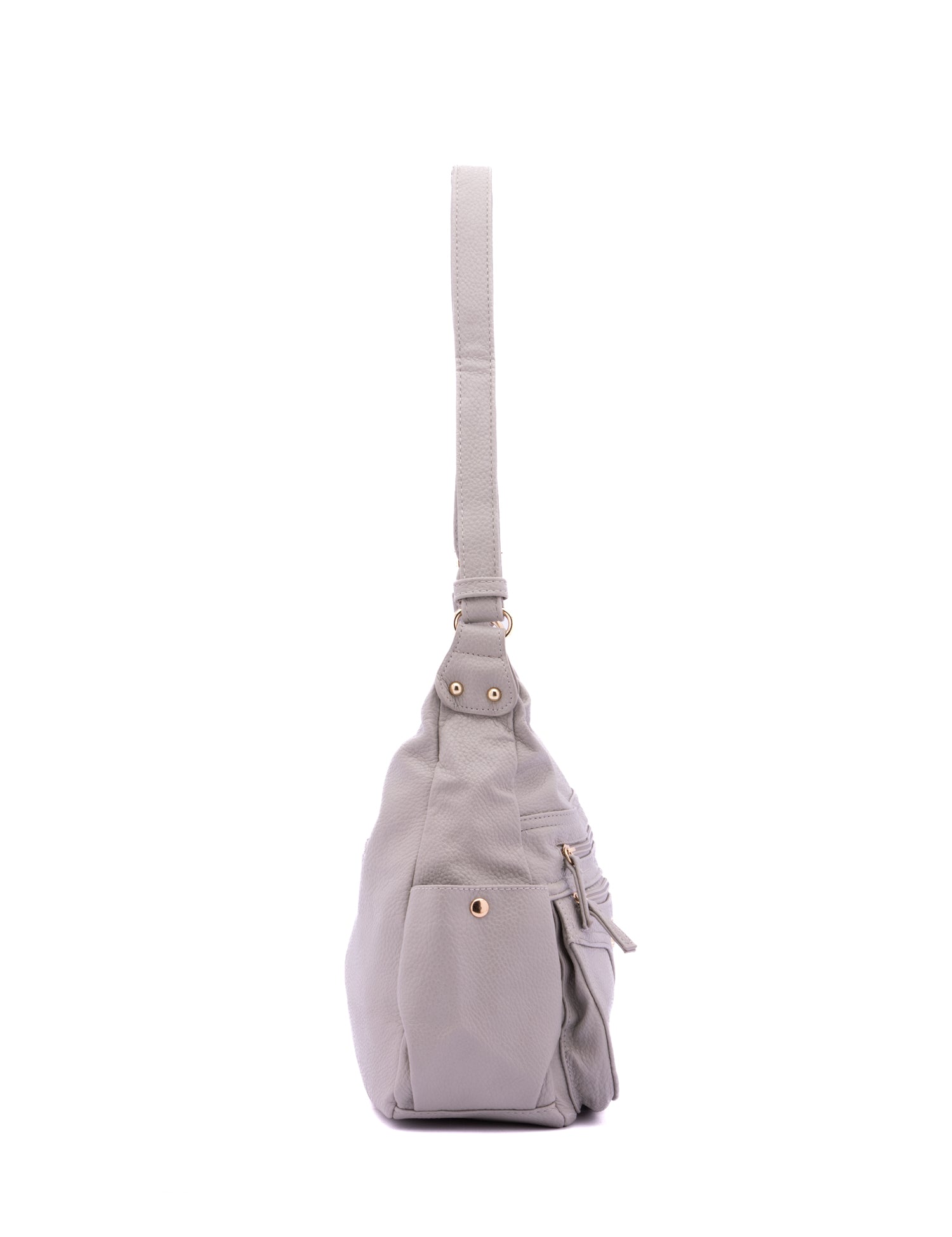 Borsa a Spalla in Pelle Vegana Grigio