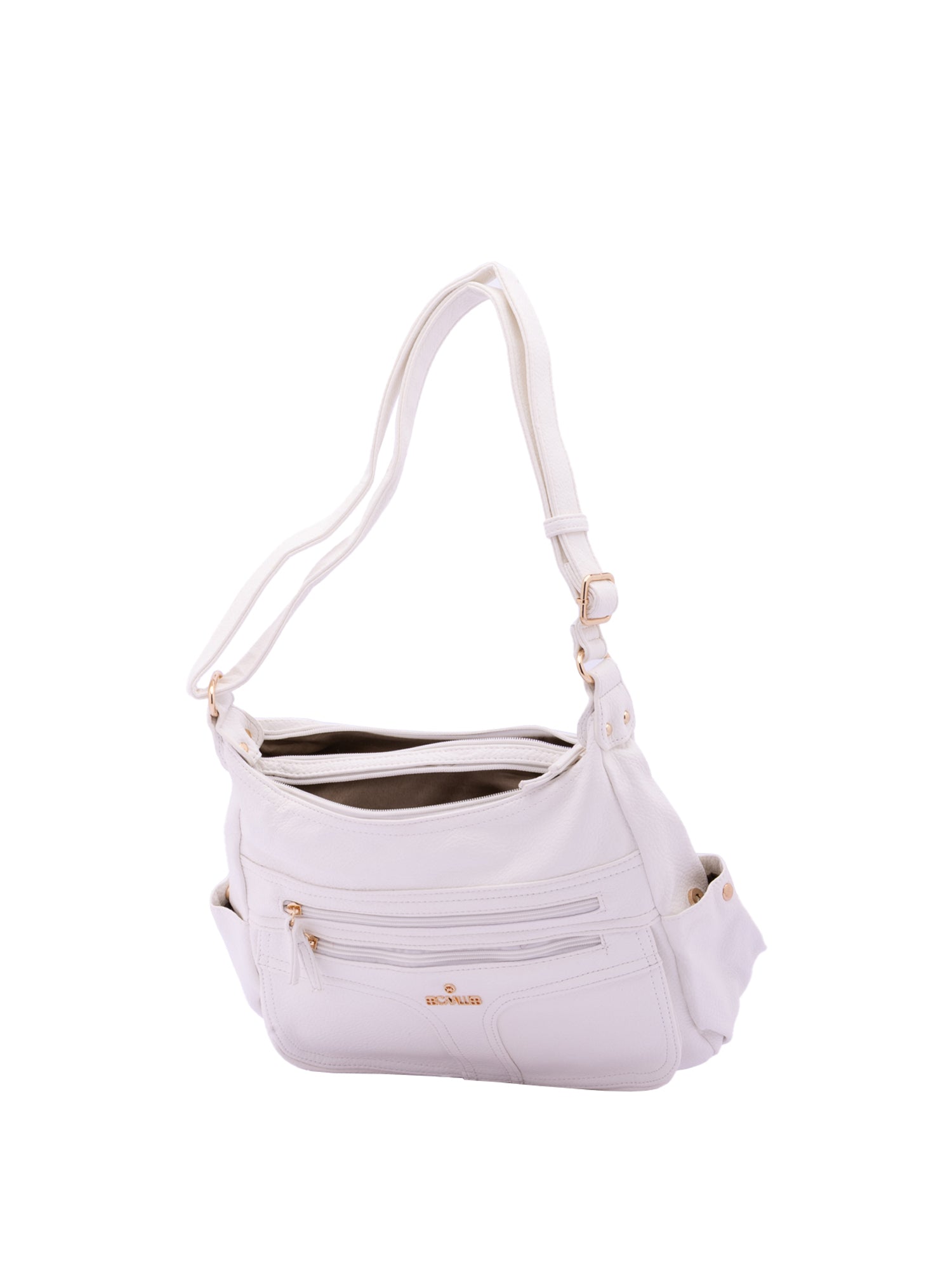 Borsa a Spalla in Pelle Vegana Bianco
