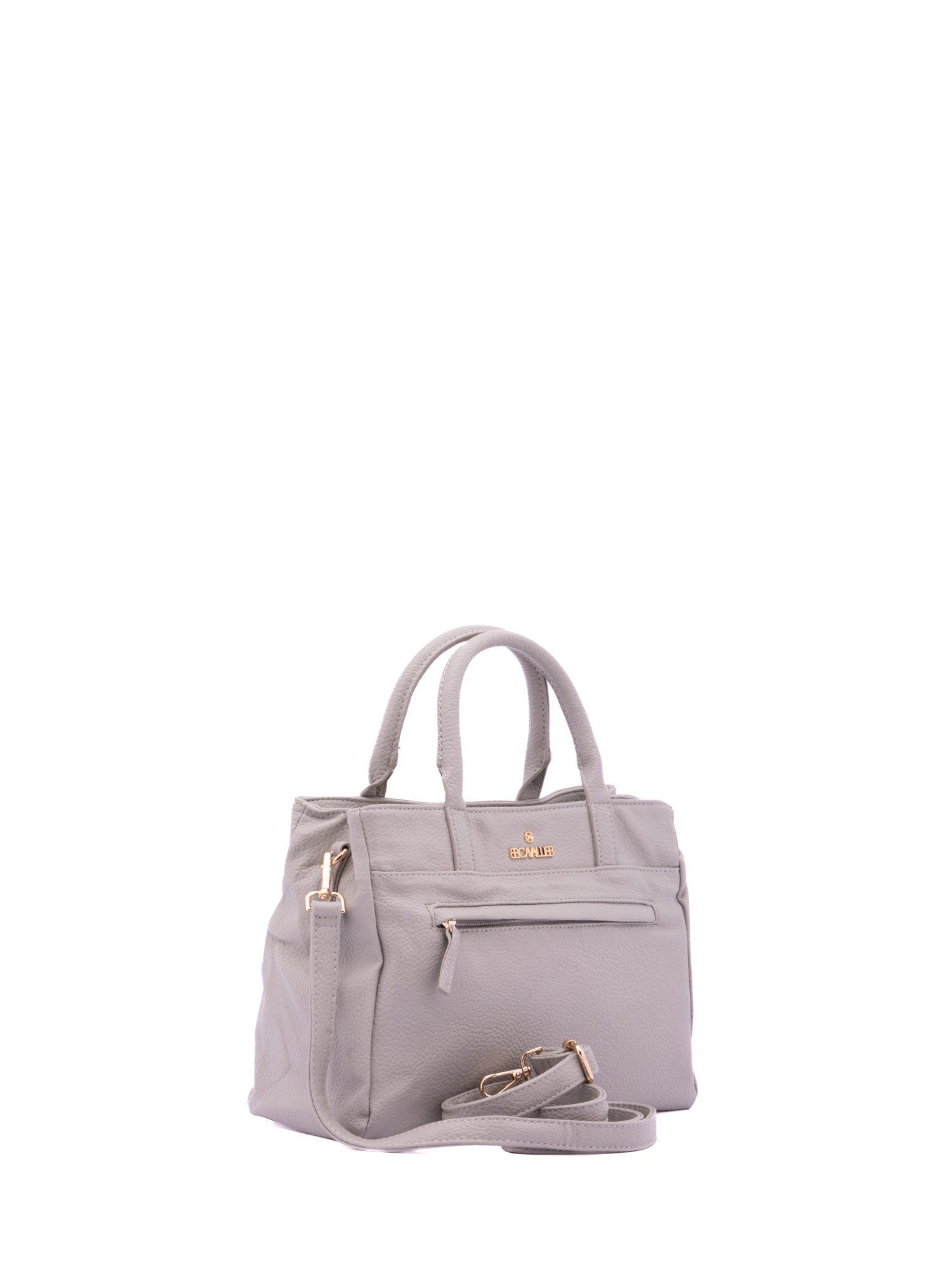 Borsa a Mano in Pelle Vegana Grigio
