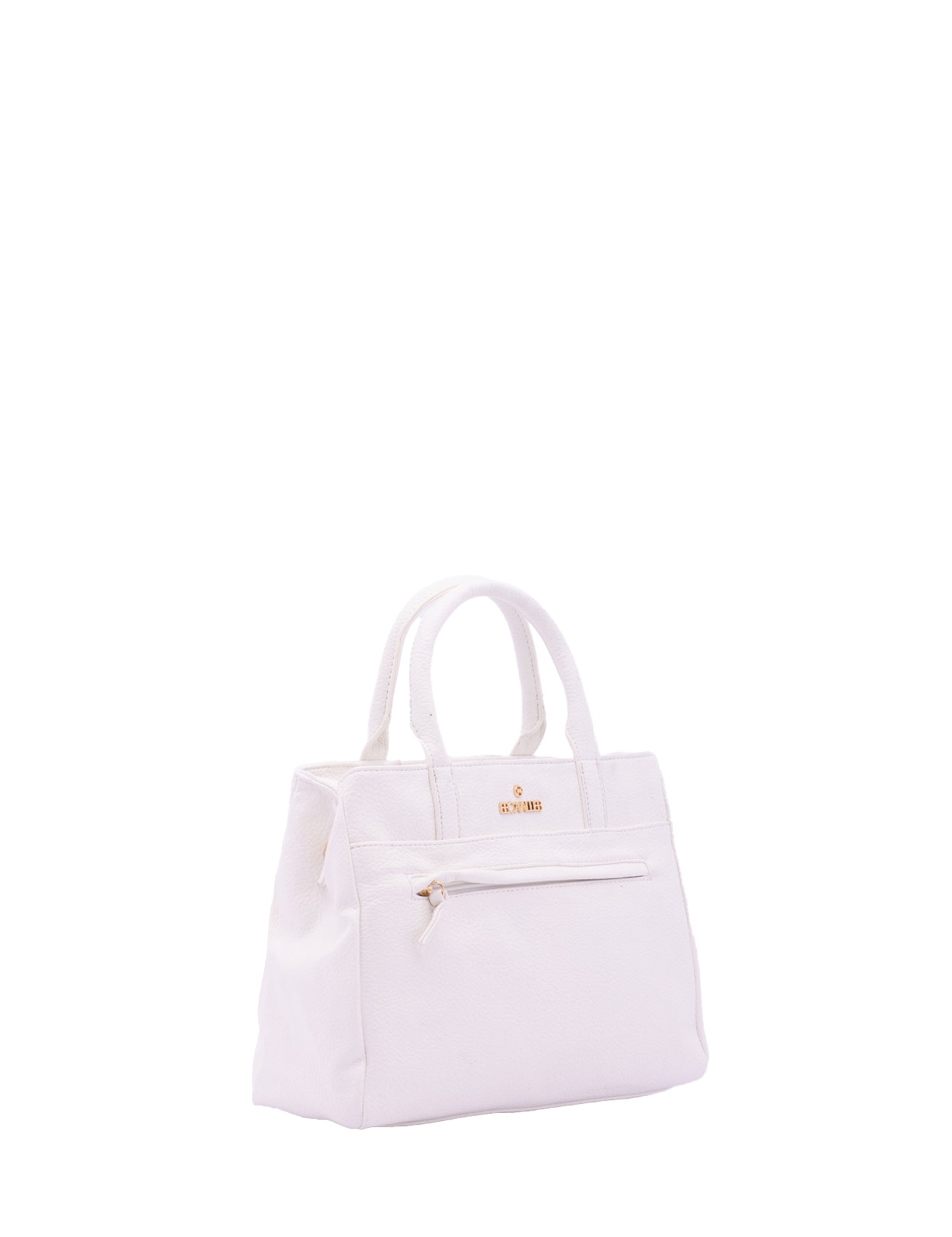 Borsa a Mano in Pelle Vegana Bianco