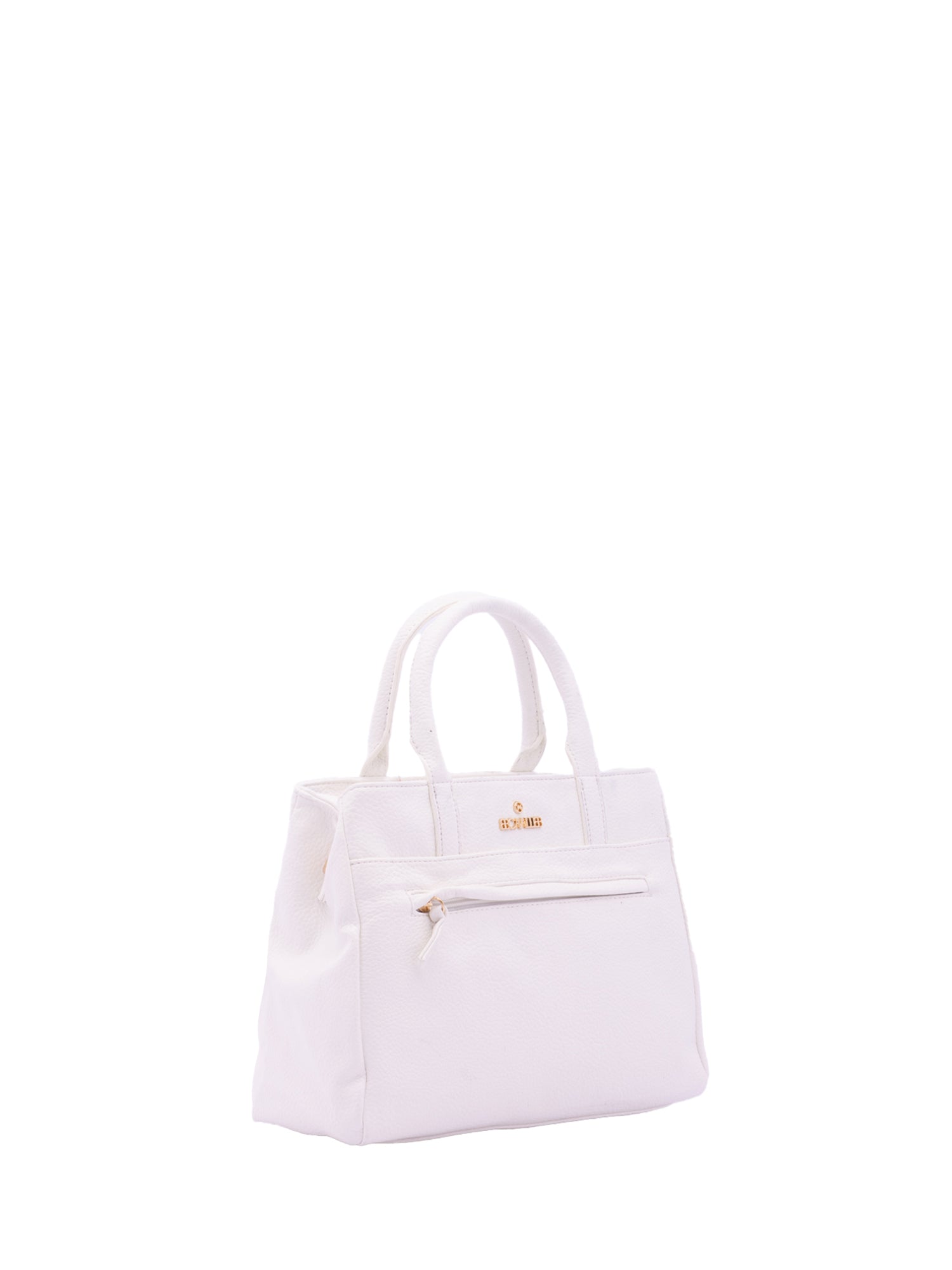Borsa a Mano in Pelle Vegana Bianco