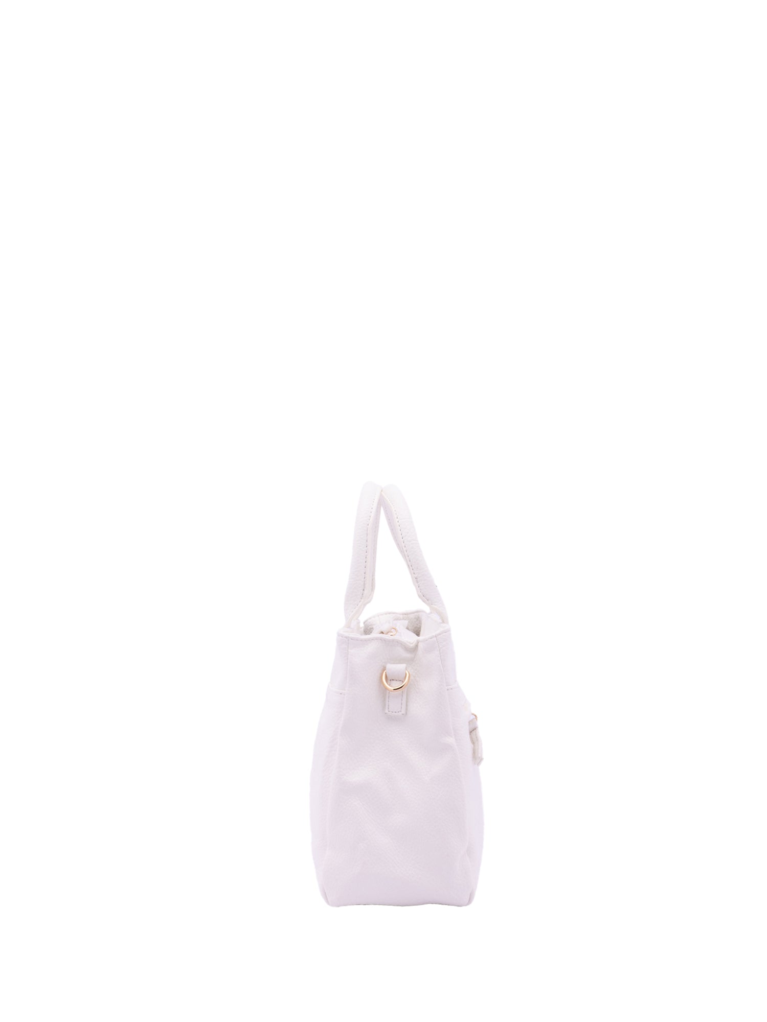 Borsa a Mano in Pelle Vegana Bianco