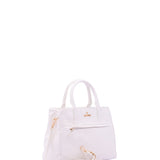 Borsa a Mano in Pelle Vegana Bianco