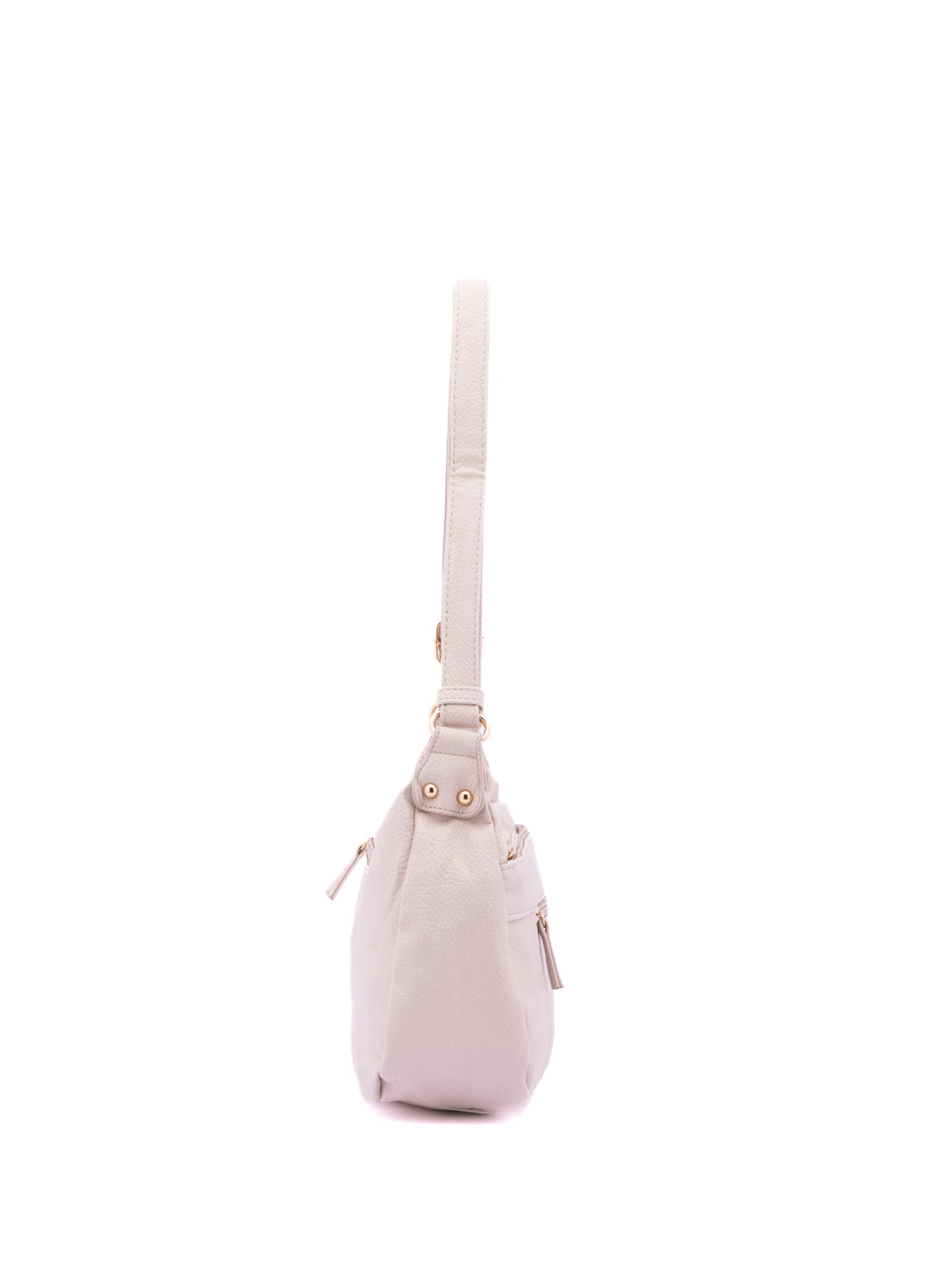 Borsa a Spalla in Pelle Vegana Beige