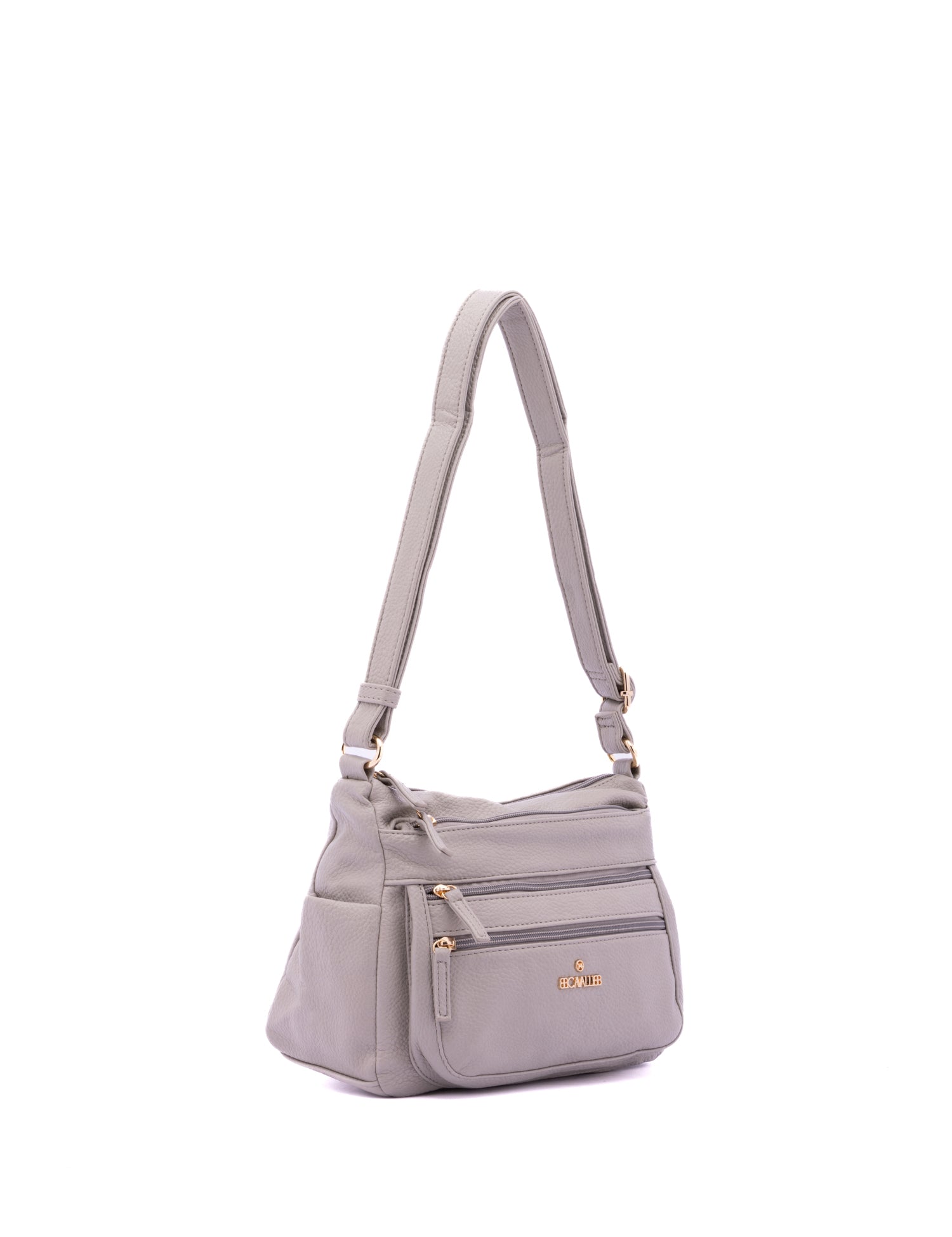 Borsa a Spalla in Pelle Vegana Grigio