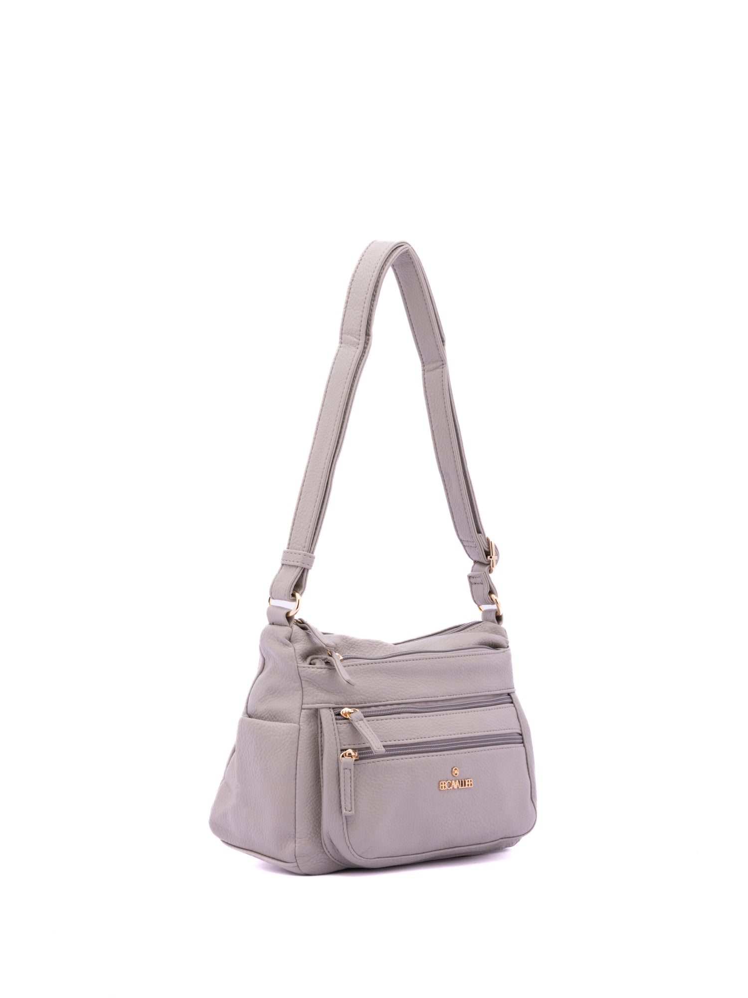 Borsa a Spalla in Pelle Vegana Grigio