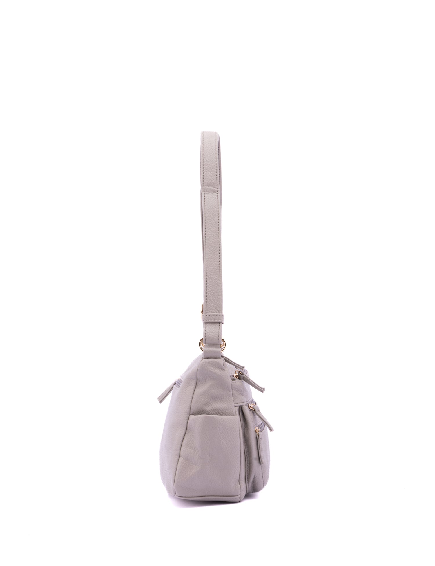 Borsa a Spalla in Pelle Vegana Grigio