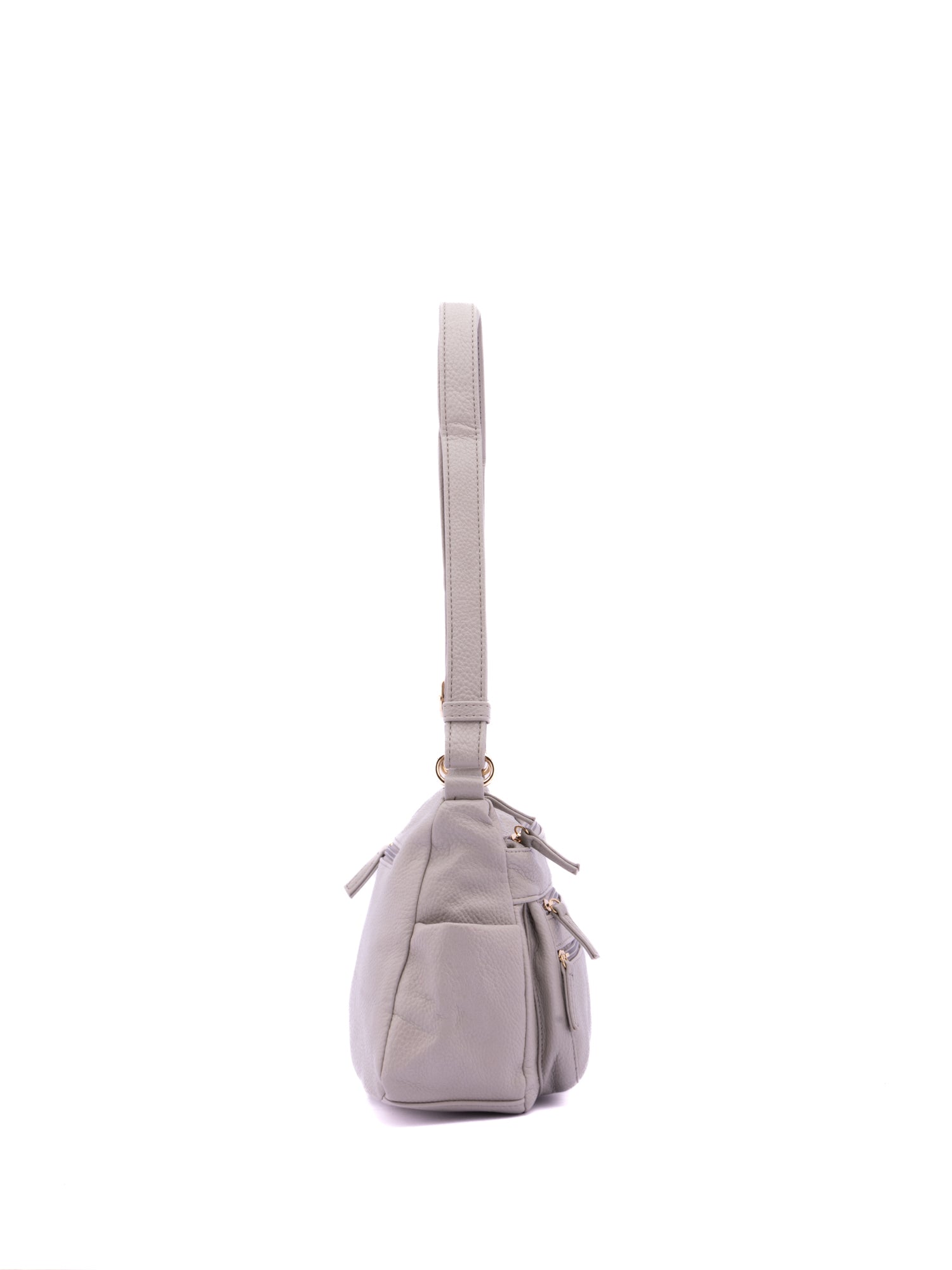 Borsa a Spalla in Pelle Vegana Grigio