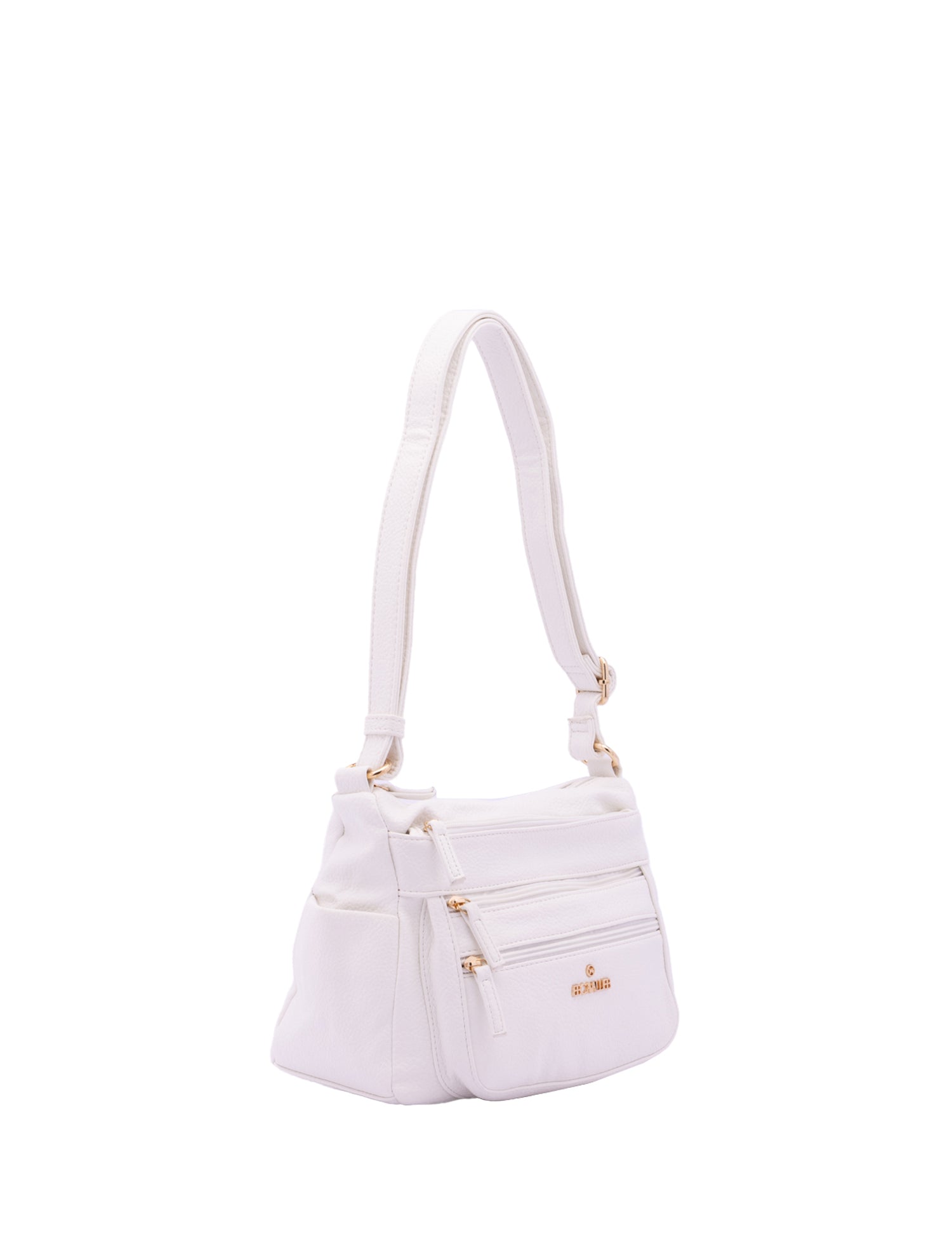 Borsa a Spalla in Pelle Vegana Bianco