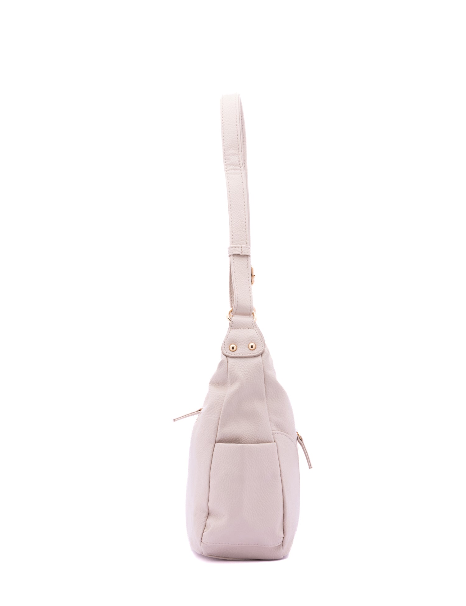 Borsa a Spalla in Pelle Vegana Beige