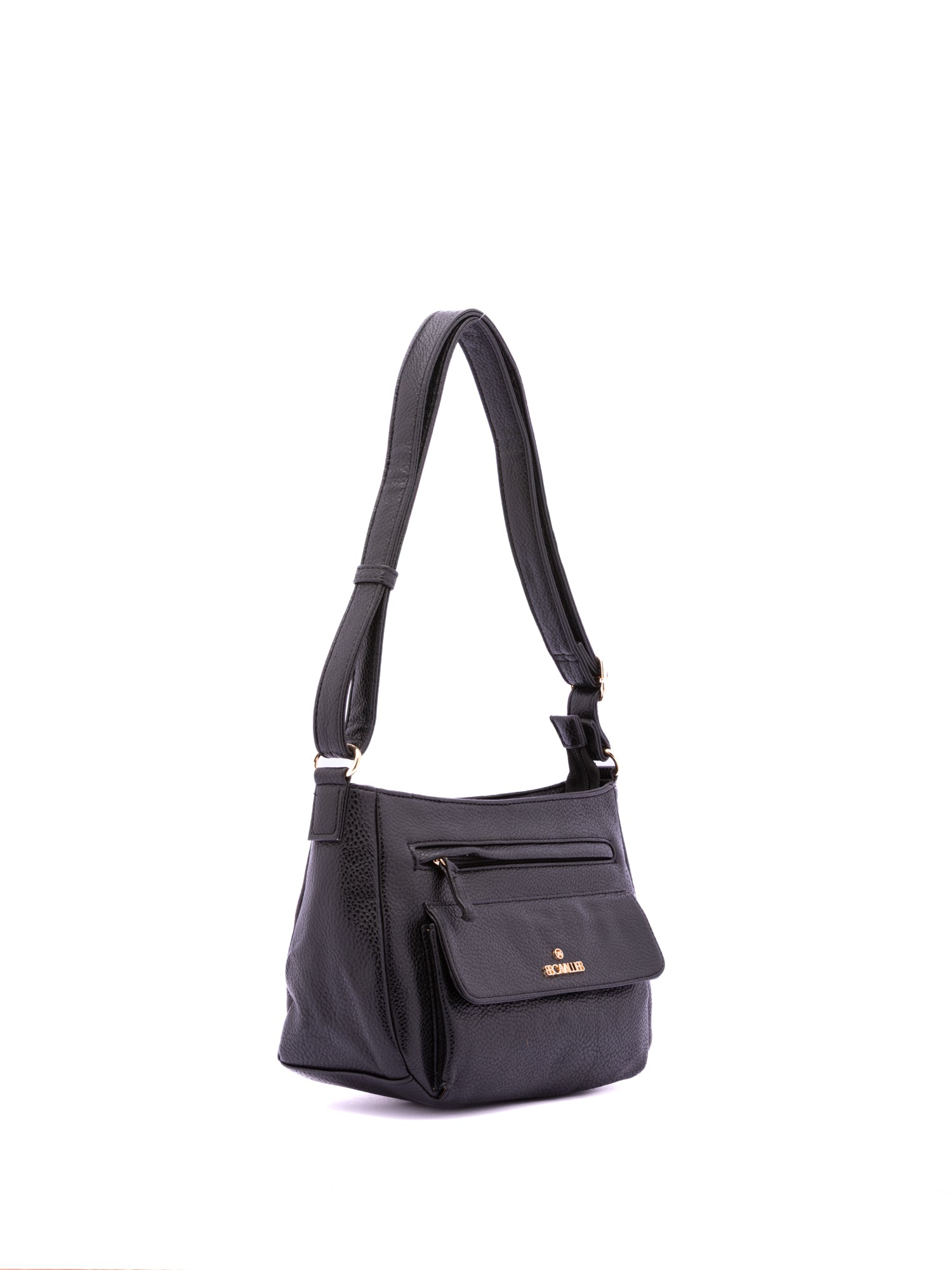 Borsa a Spalla in Pelle Vegana Nero
