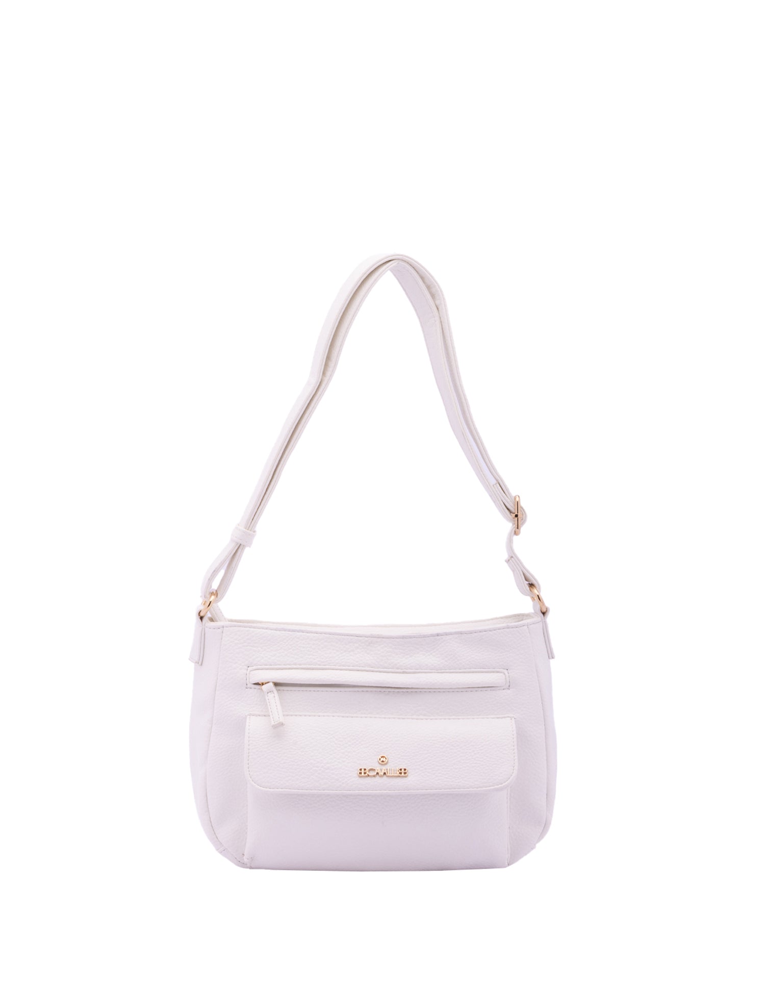 Borsa a Spalla in Pelle Vegana Bianco